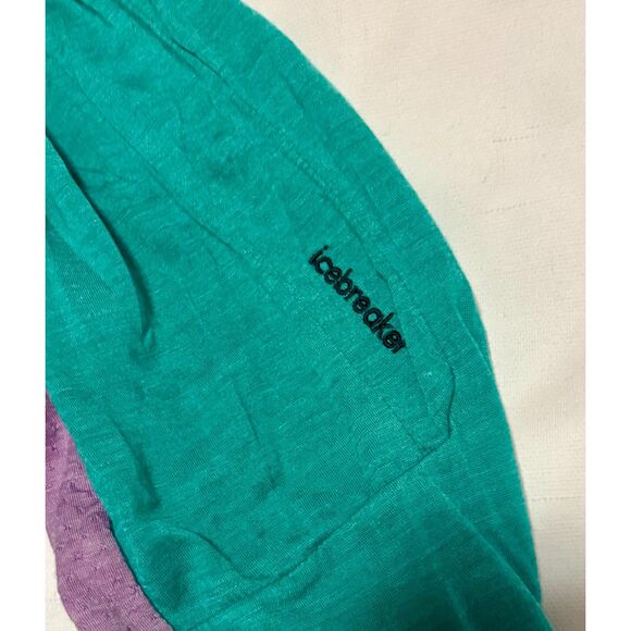 EUC Icebreaker ZoneKnit Colorblock Merino Wool Jacket, Turq/Purple, Sz M - Picture 8 of 11